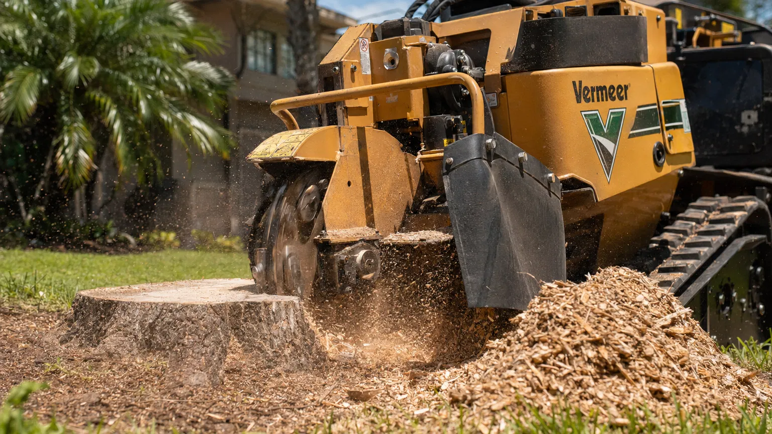 Stump Grinding work by Florida Premier Tree Service