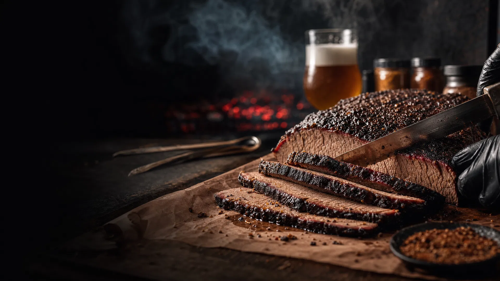 Smoked brisket sponsor production visual