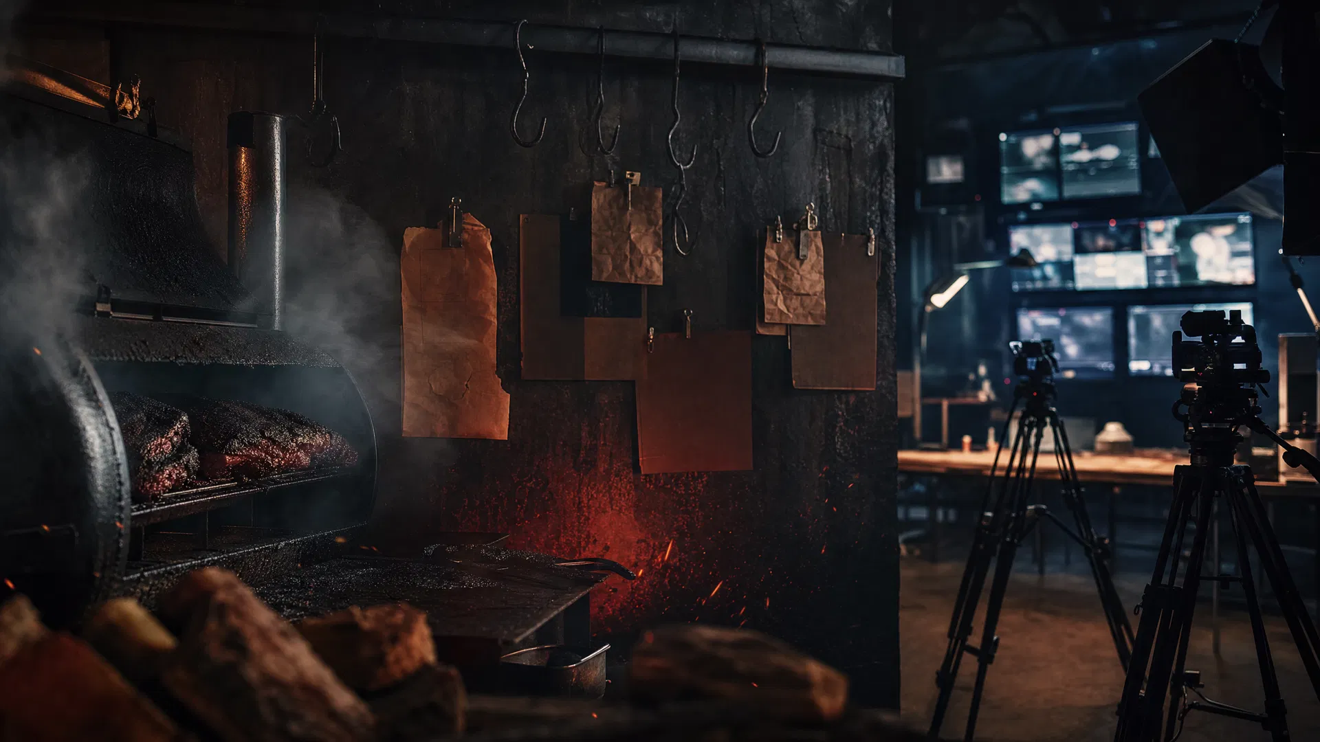 Barbecue media production setup