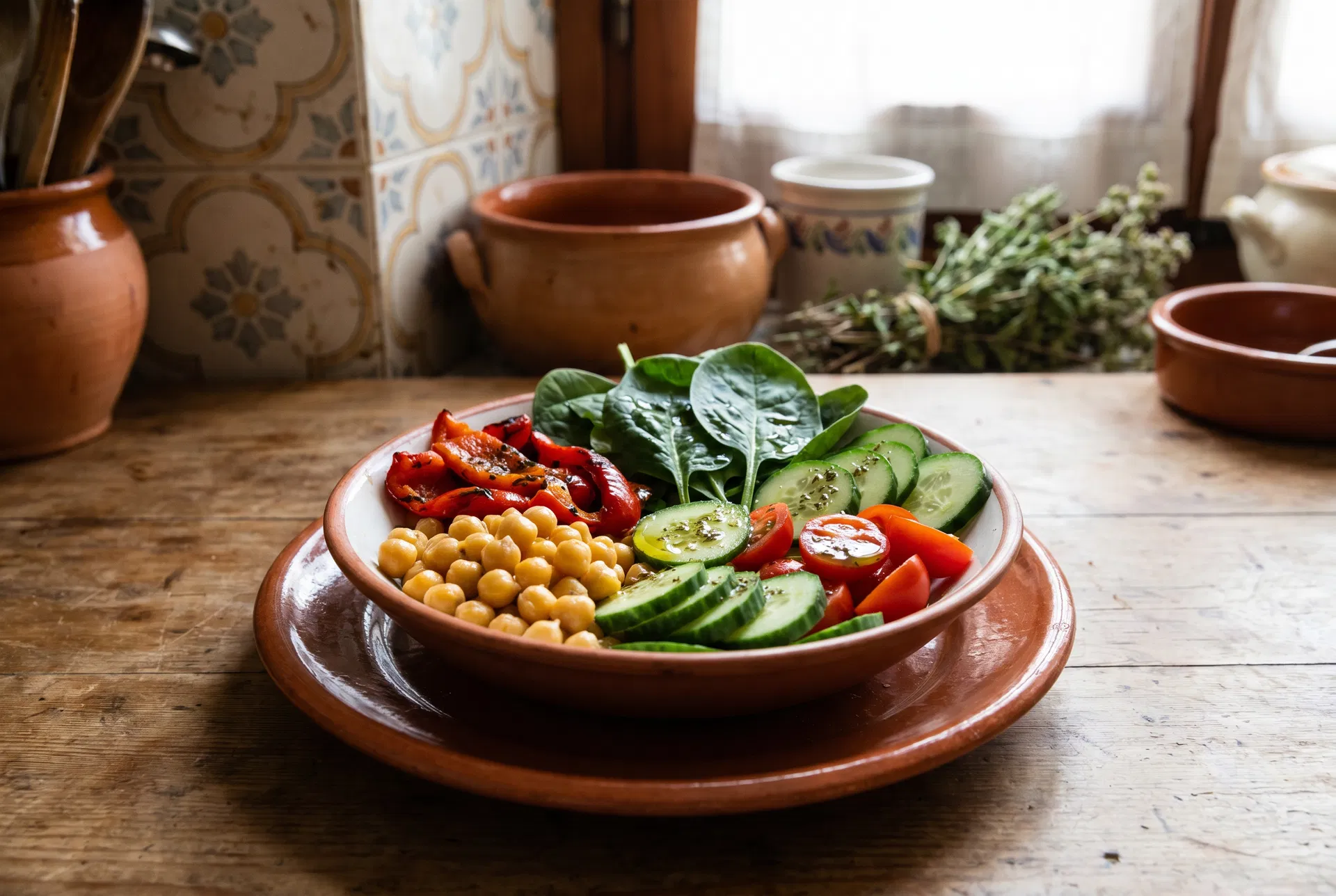 Una Buddha Bowl perfettamente composta accanto alla vecchia insalatona casalinga
