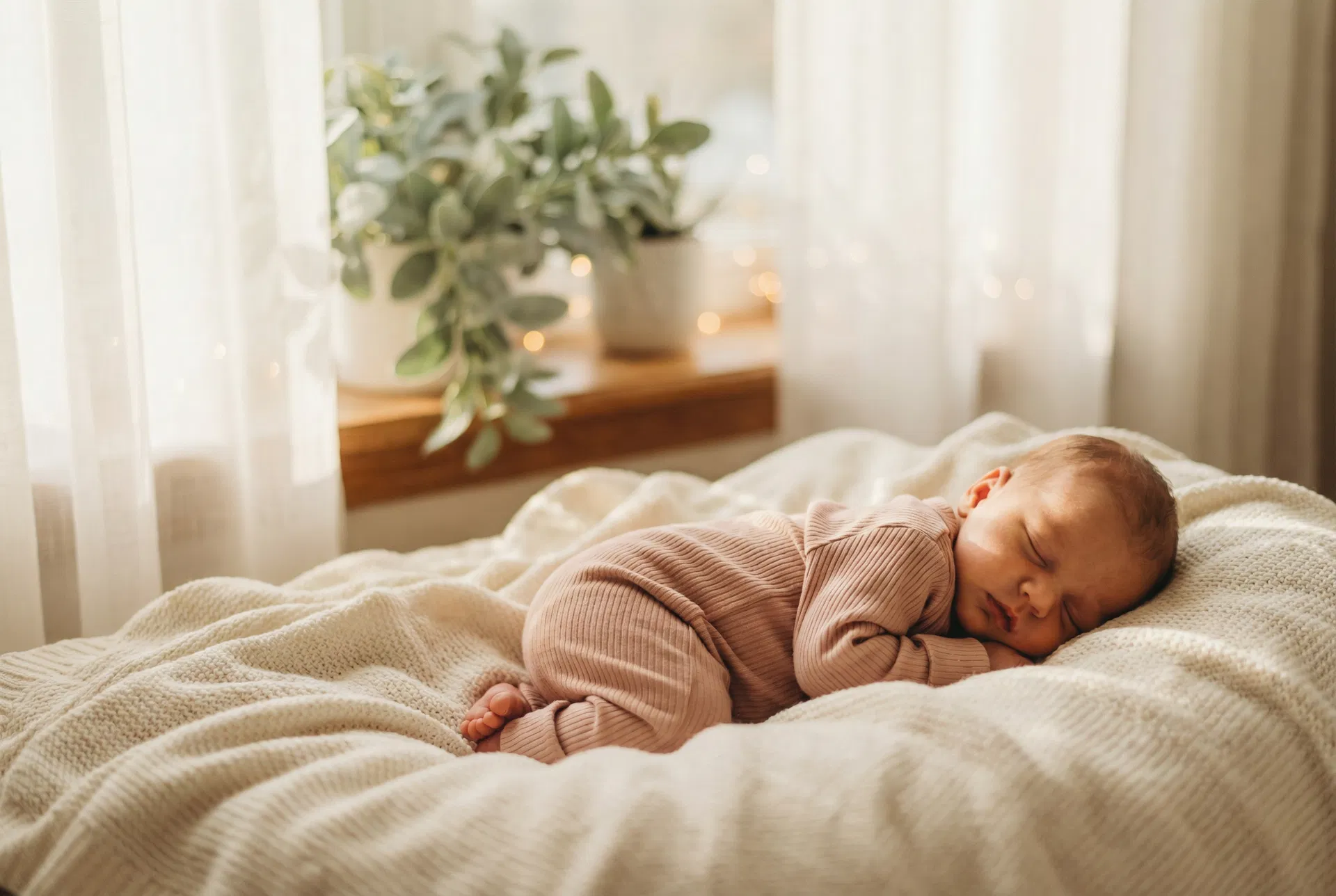 Bebé durmiendo plácidamente