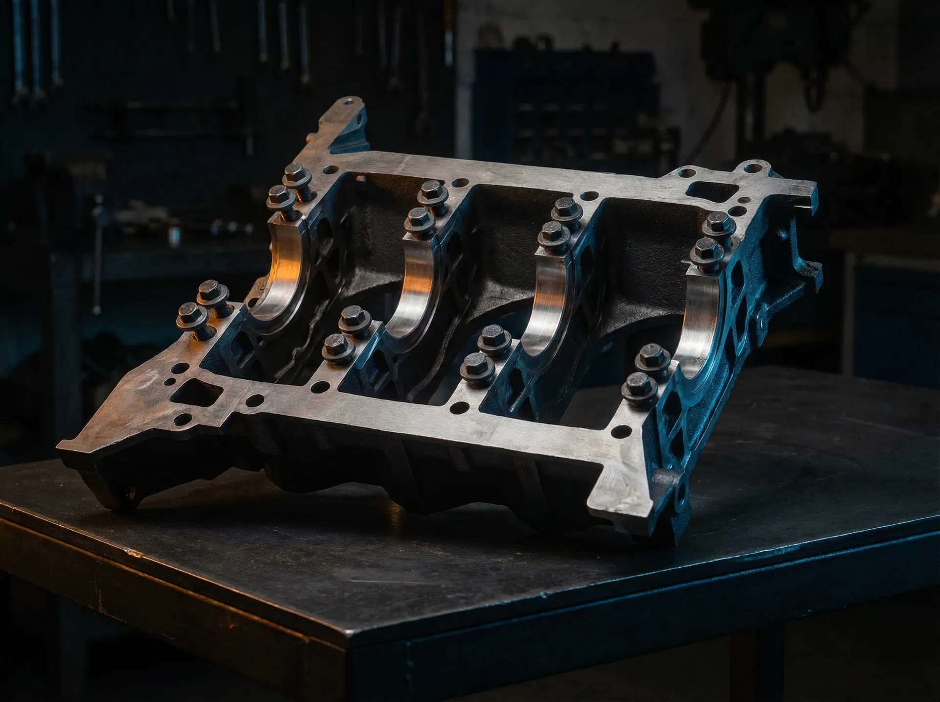 EcoDiesel 3.0 V6 — Lower Crankcase Bedplate (Crank Girdle)