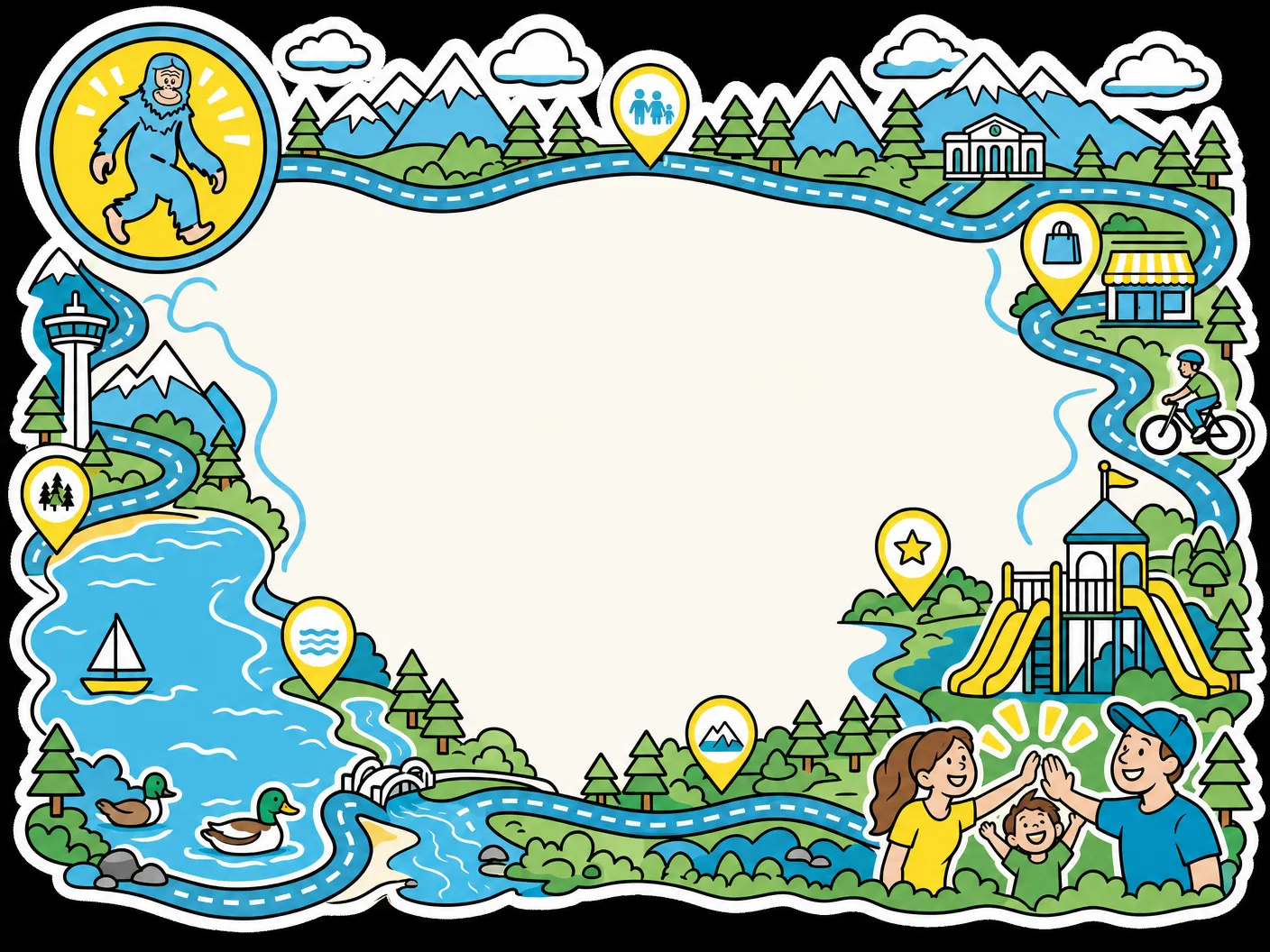 Funrise illustrated family activity visual