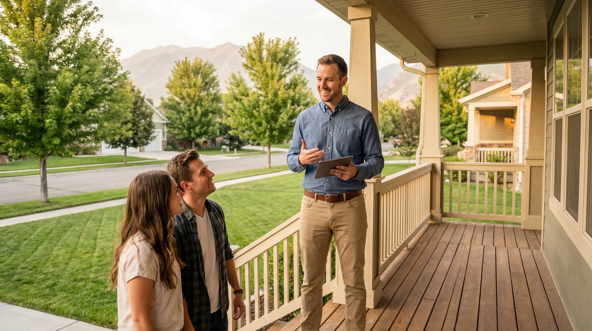 Property manager inspecting a home in Utah County