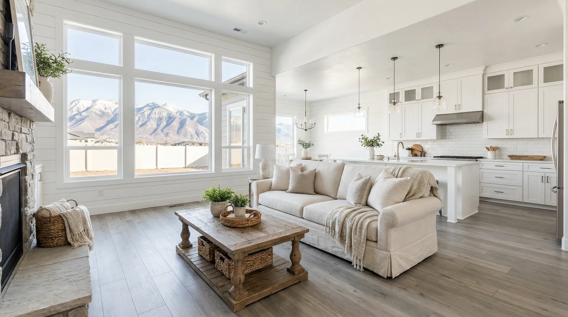 Bright and clean rental home interior in Utah