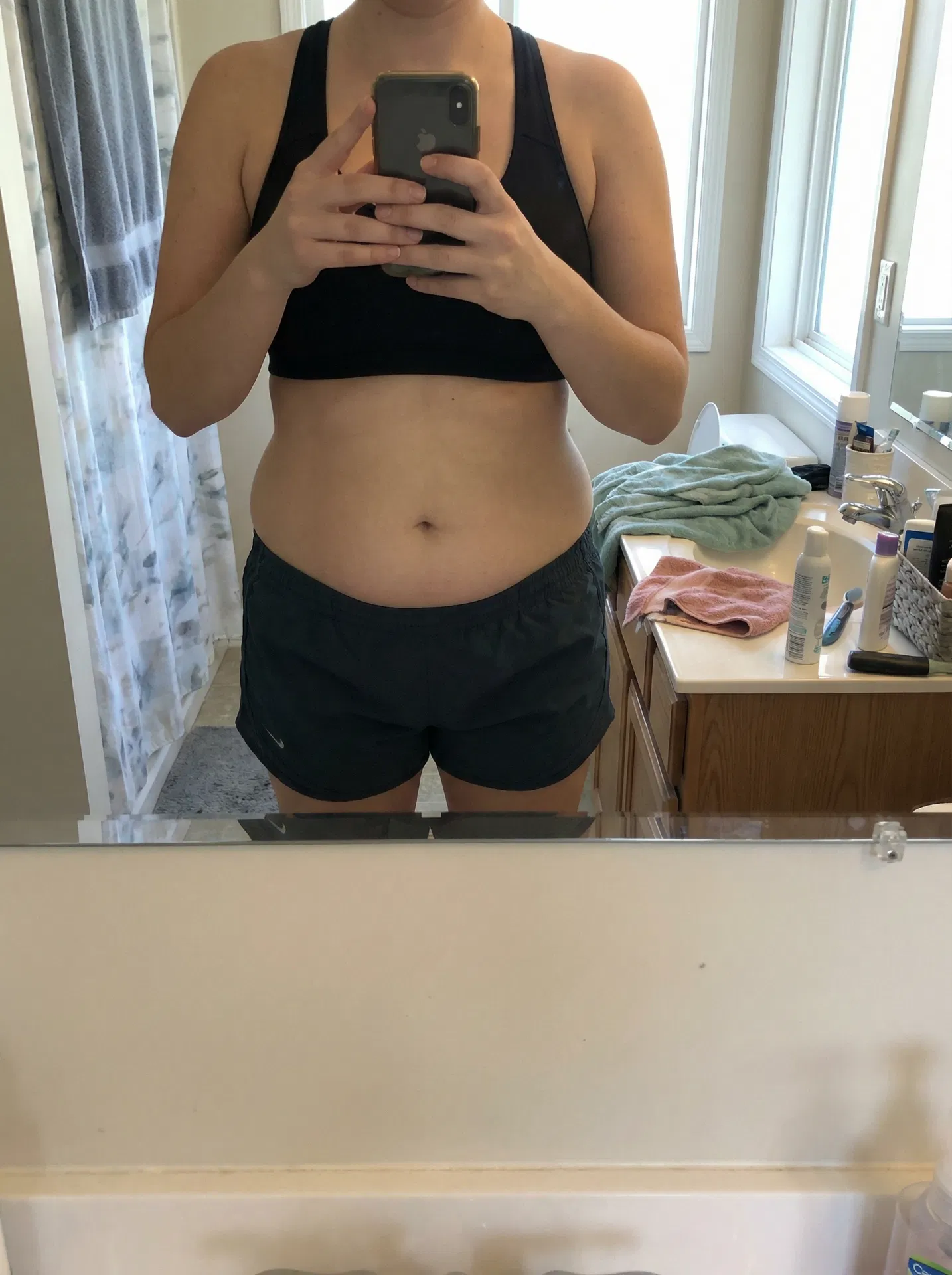 Before - Midsection inches lost