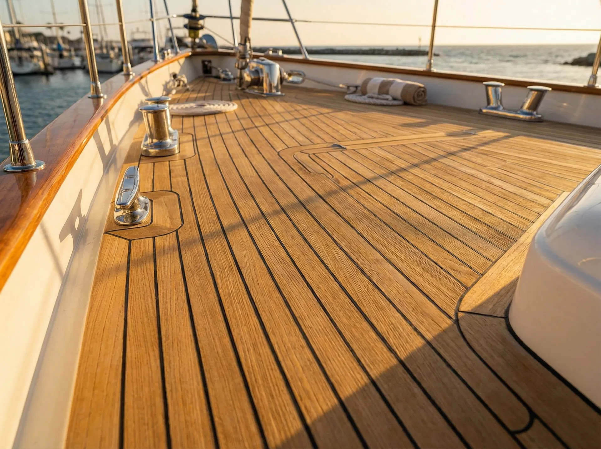 Teak Deck Restoration — Viking 55'