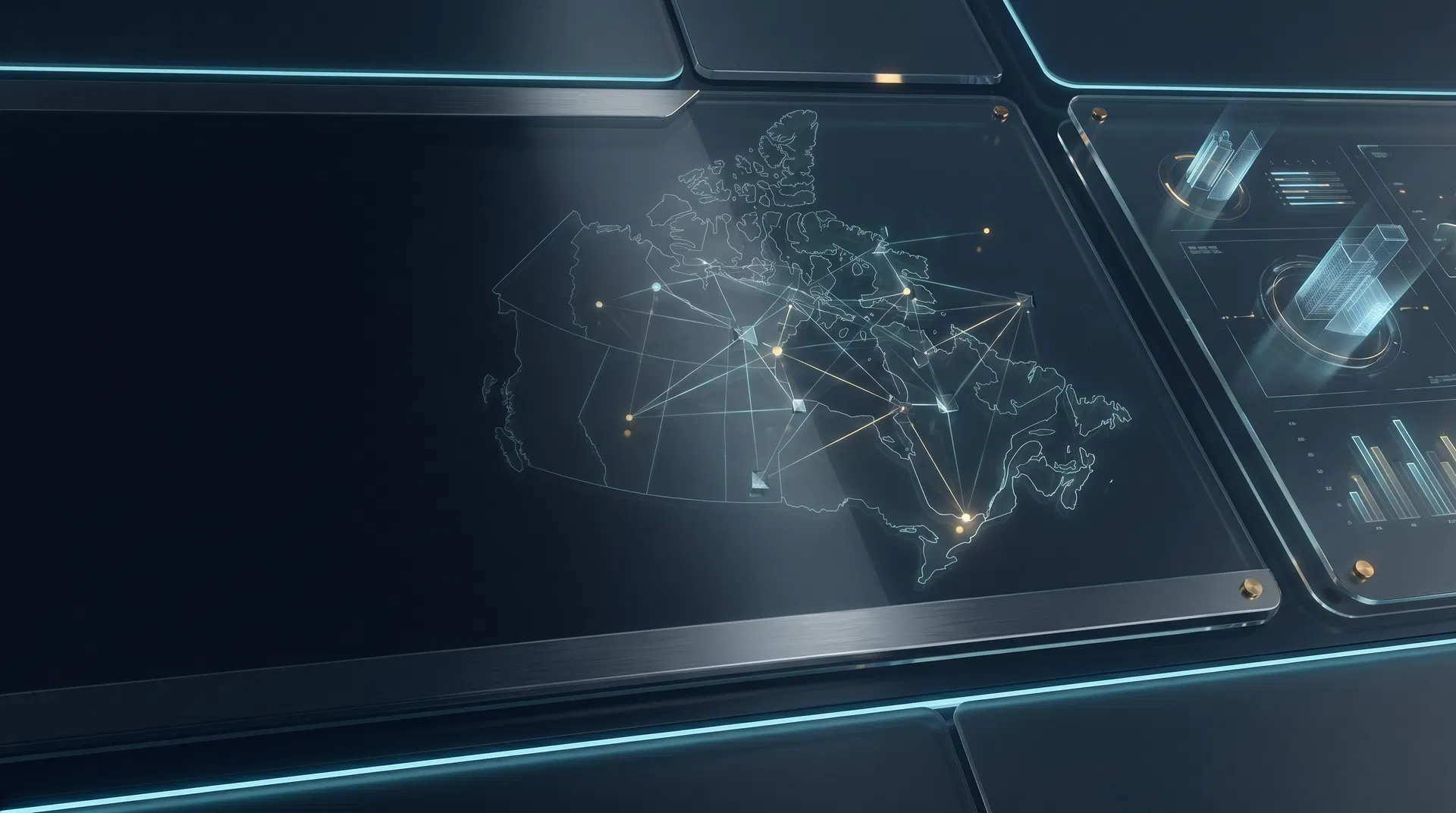 Abstract AI-forward Canadian onboarding command center