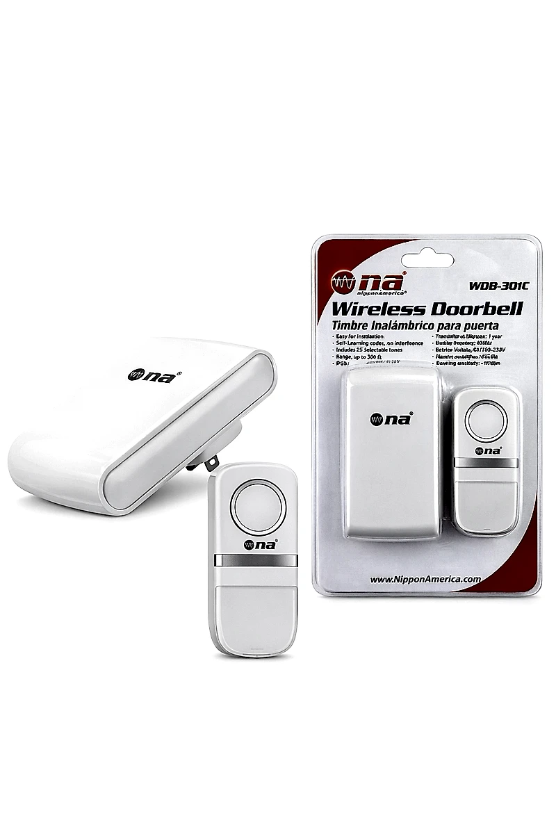 Nippon America Timbre Inalámbrico con Indicador de Luz WDB-301C