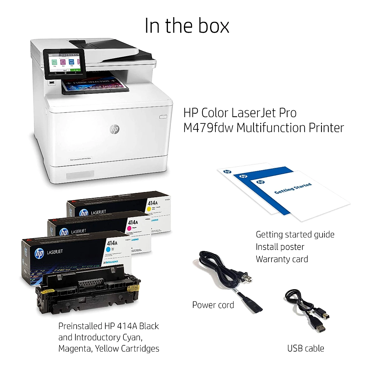 Color Laserjet Pro Impresora láser inalámbrica multifunción M479fdw (W1A80A) (renovada)