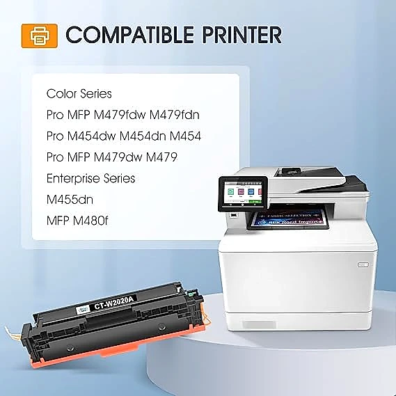 414A Toner Cartridges 4 Pack MFP M479fdw M454dw Compatible for HP414A 414 414X for HP Color LaserJet Pro MFP M479 M479fdw M479fdn M479dw M454dn M479dn M454 Printer Ink (Black Cyan Yellow Magenta)