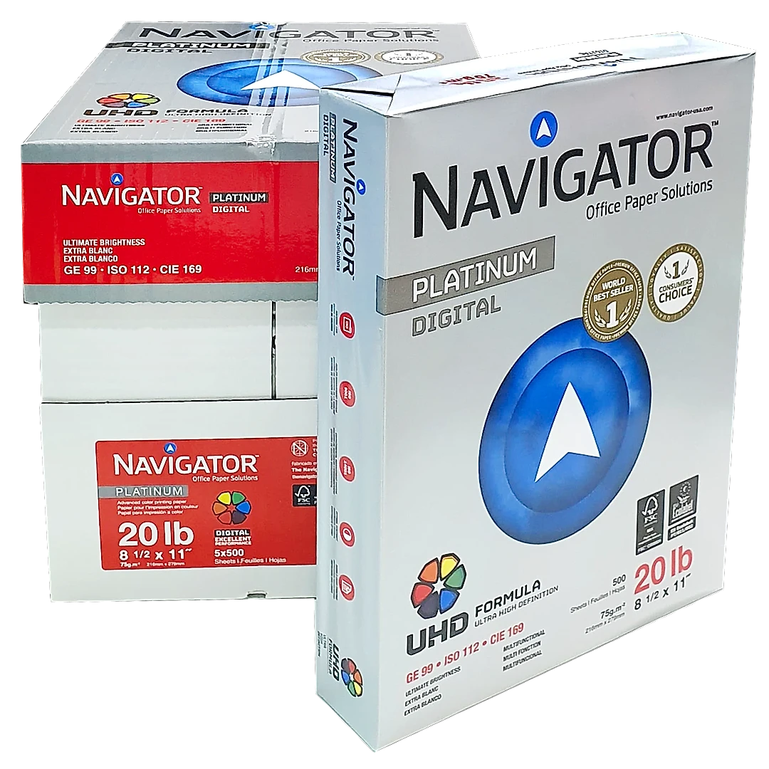 Resma de Papel 8.5" x 11", Navigator Platinum 75gm