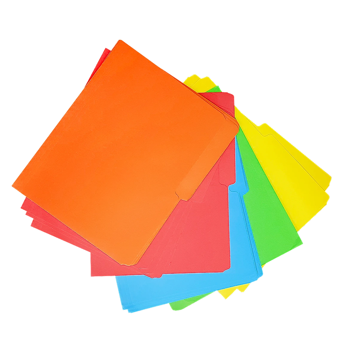 Folders de Colores Surtidos 8.5" x 11", 25 unidades