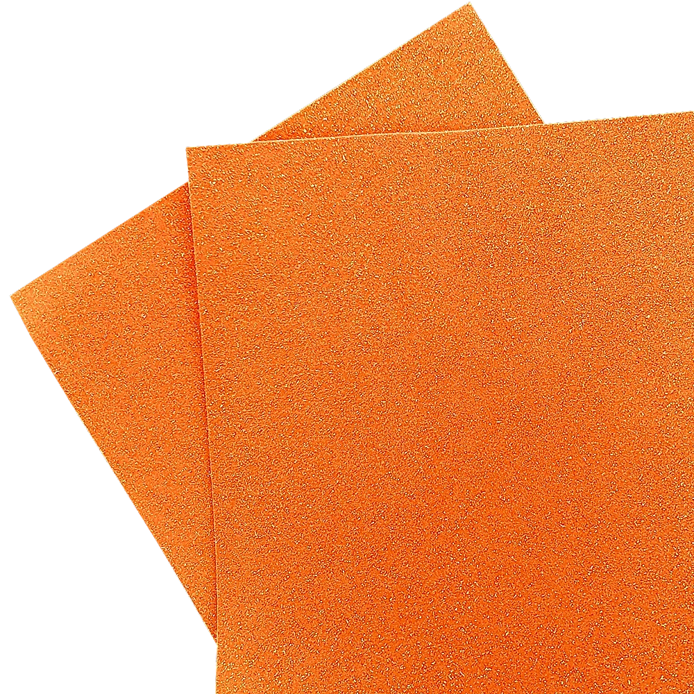 Foamy Escarchado 9" x 12", Color Naranja, 10 Hojas