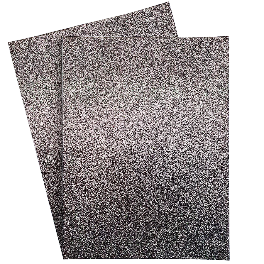 Foamy Escarchado con Brillo 9" x 12", Color Negro, 10 Hojas