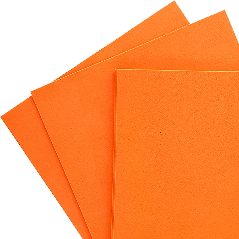 Foamy Liso 9" x 12", Color Naranja, 10 Hojas