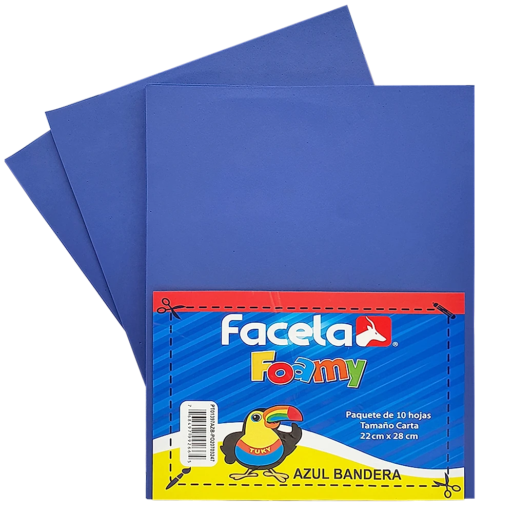 Foamy Liso 9" x 12", Color Azul Oscuro, 10 Hojas
