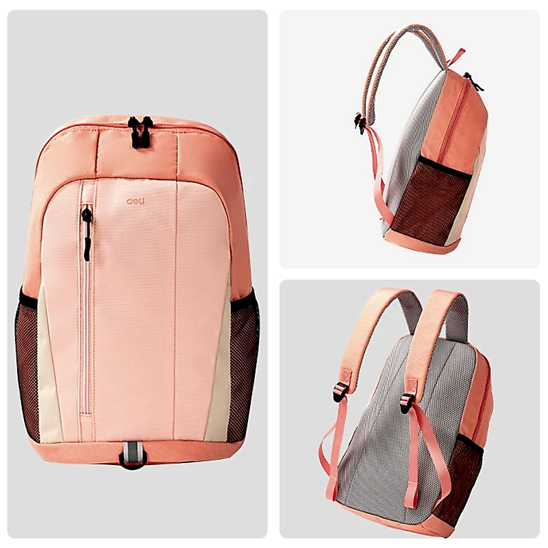 Mochila de Viaje 15" Estilo Minimalista, Rosado - Deli BG125