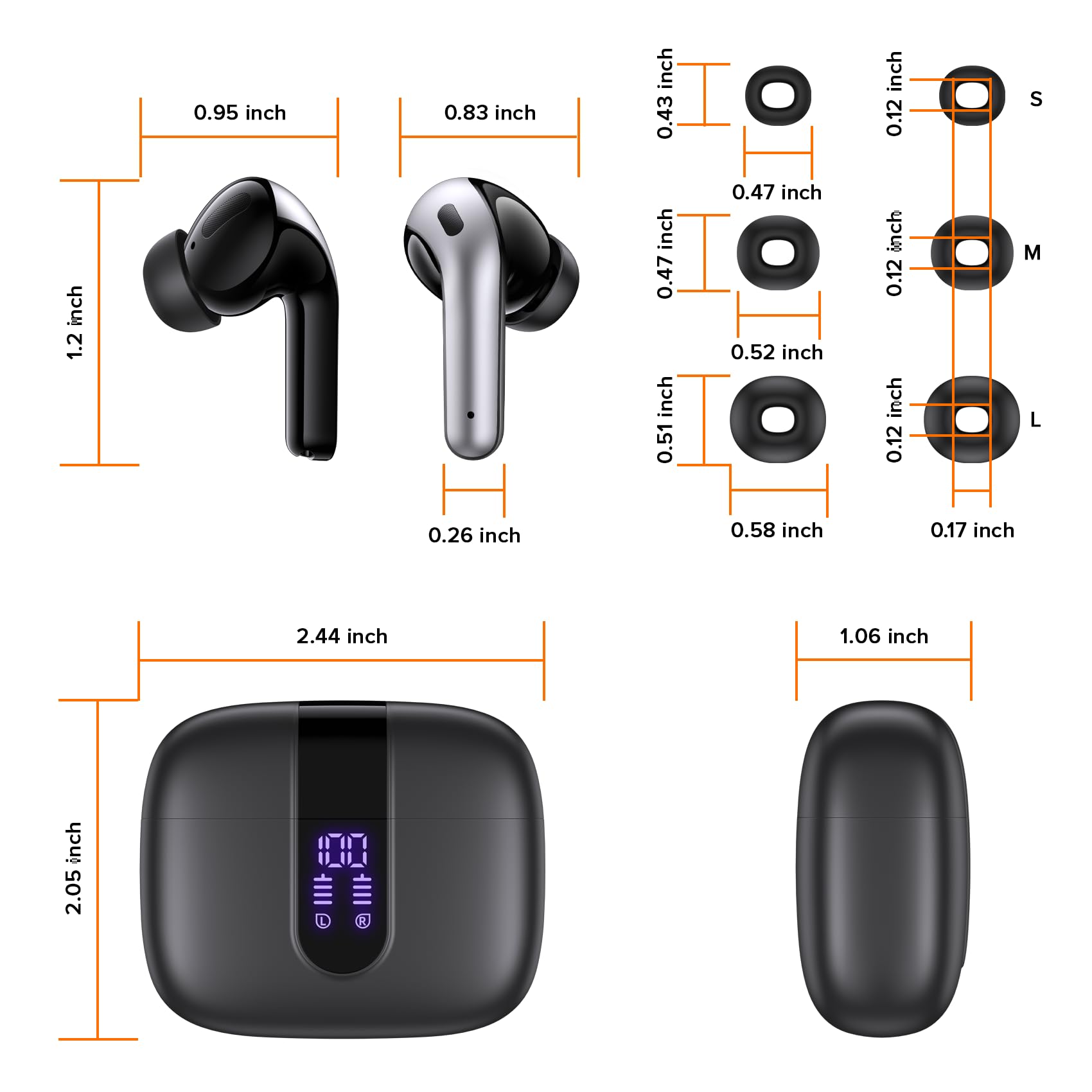 Bluetooth Headphones True Wireless Earbuds