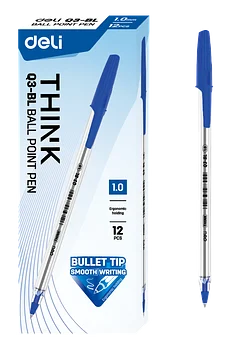 Bolígrafo Deli Think Q3 Ball Point Pen 1.0 mm Azul
