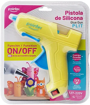 Pistola de Silicona Grande con Botón de Encendido