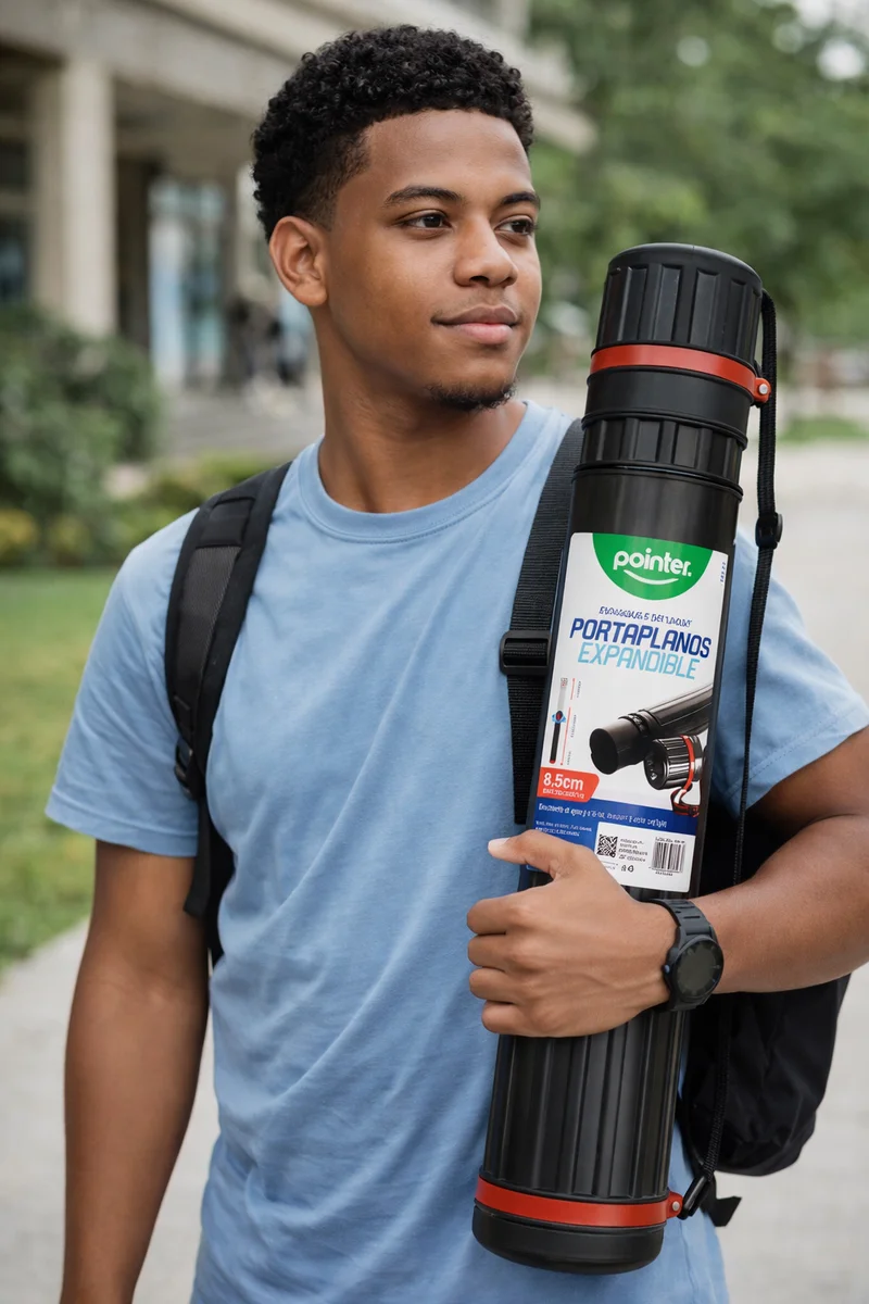 Tubo Portaplanos Plástico Expandible 8.5 cm