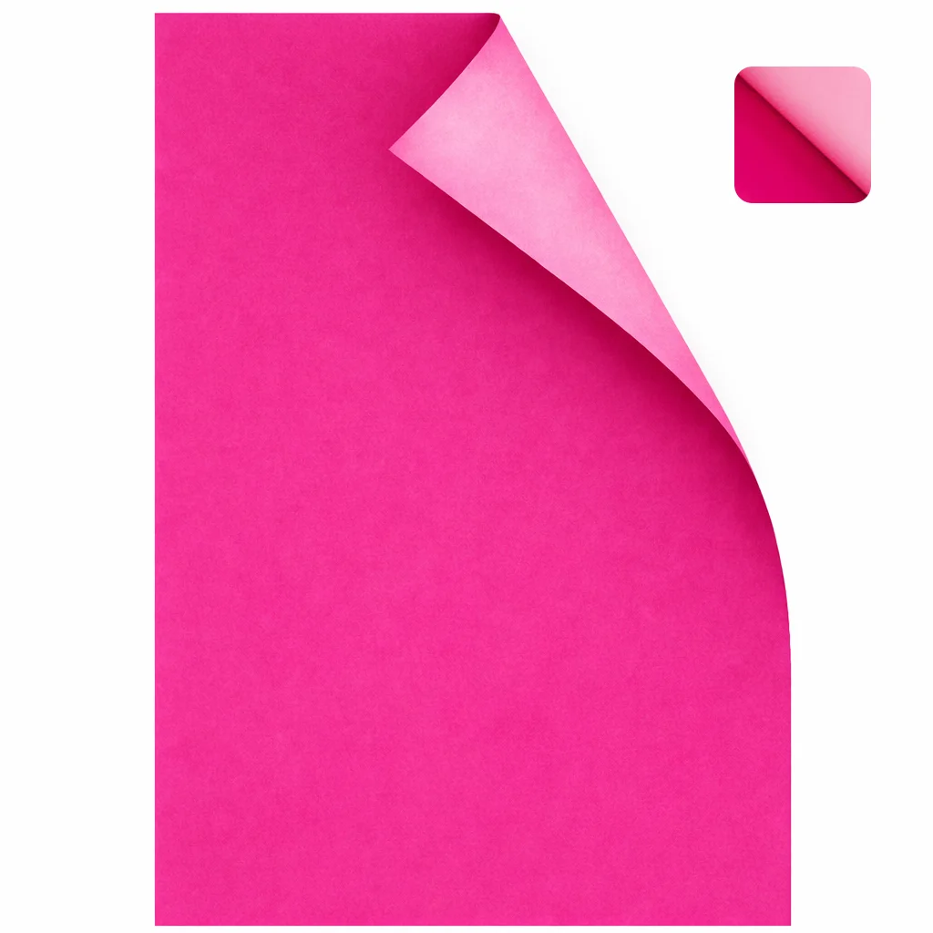 Cartulina Reversible Doble Cara Rosado Fucsia y Pastel 