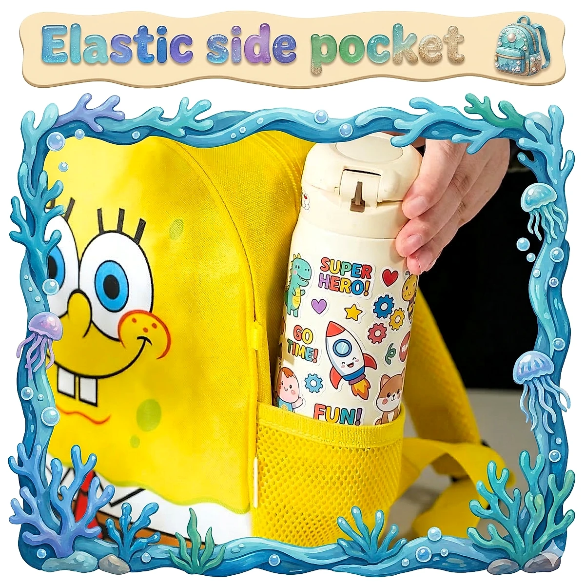 Mochila Escolar Infantil de Bob Esponja