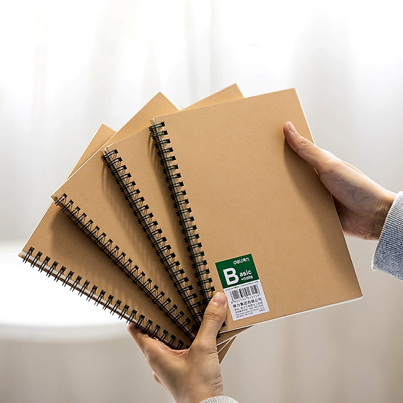 Libreta Rayada con Portada de Cartón Kraft en Espiral