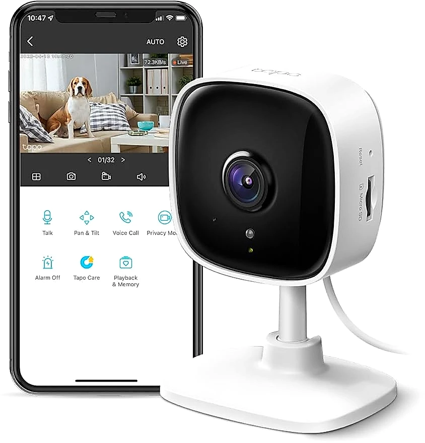 Tapo 2K Security Camera, Indoor Pan/Tilt