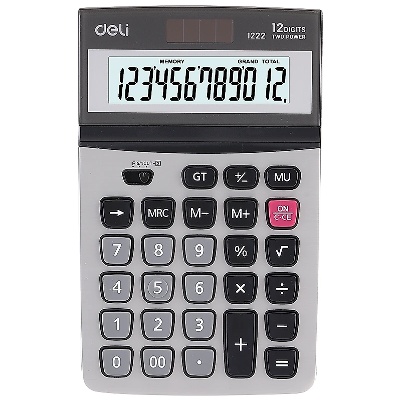 Calculadora Pequeña de 12 Dígitos con Panel Metálico