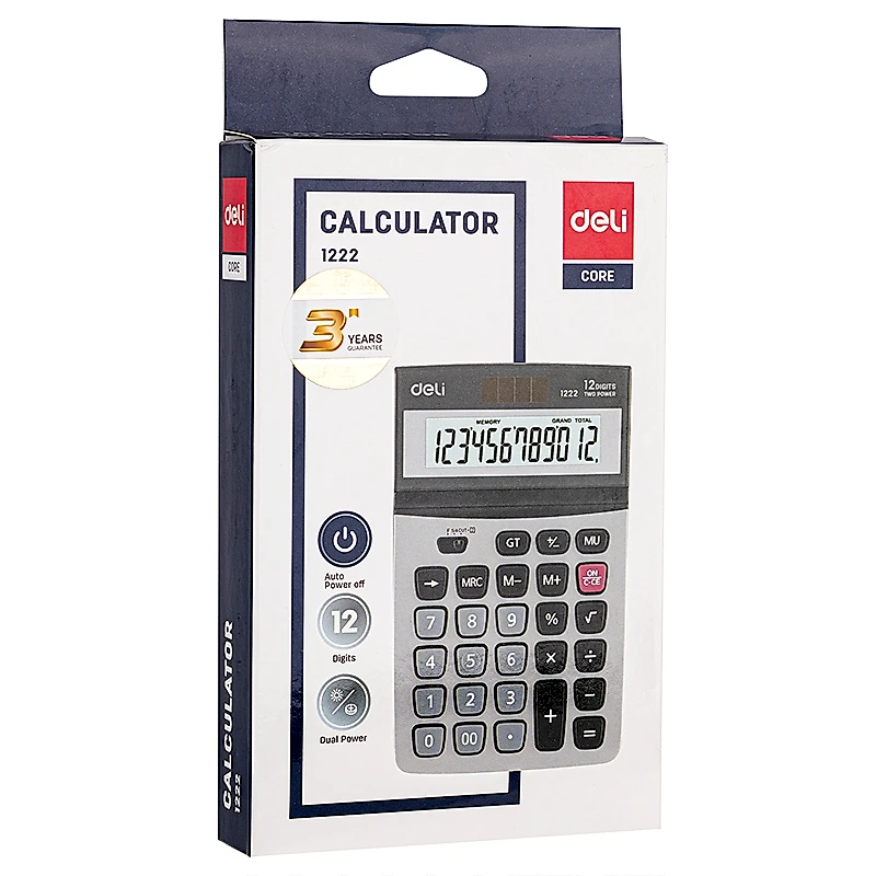 Calculadora Pequeña de 12 Dígitos con Panel Metálico