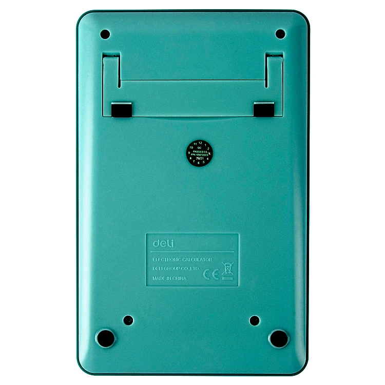 Calculadora Deli Plástica 12 Dígitos Azul Turquesa