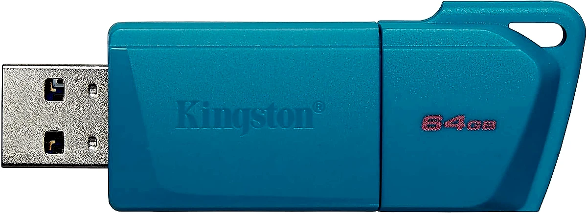 Memoria USB 3.2 de 64GB Kingston DataTraveler Exodia M, Azul Turquesa