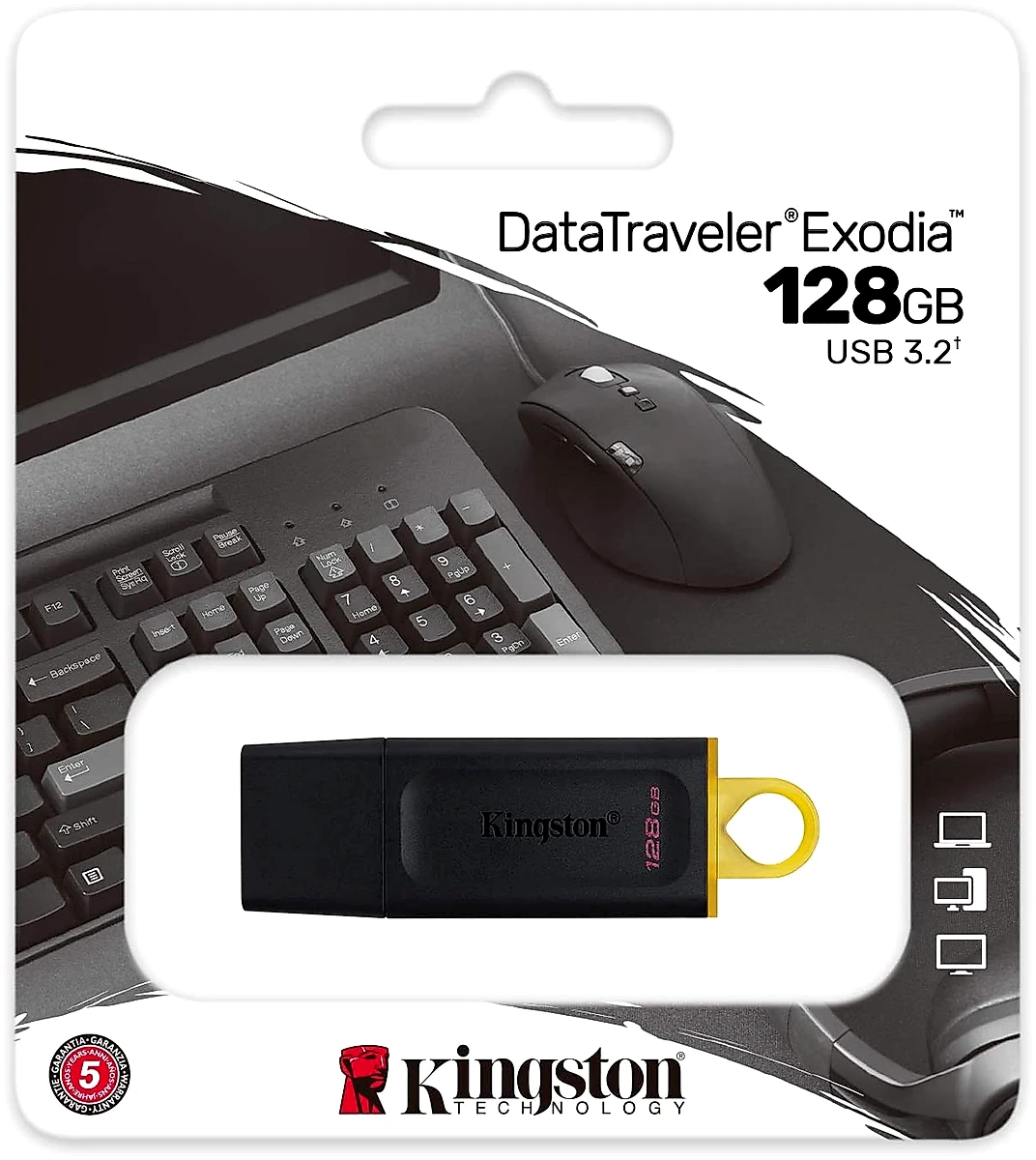 Memoria USB 3.2, 128 GB - Kingston DataTraveler Exodia