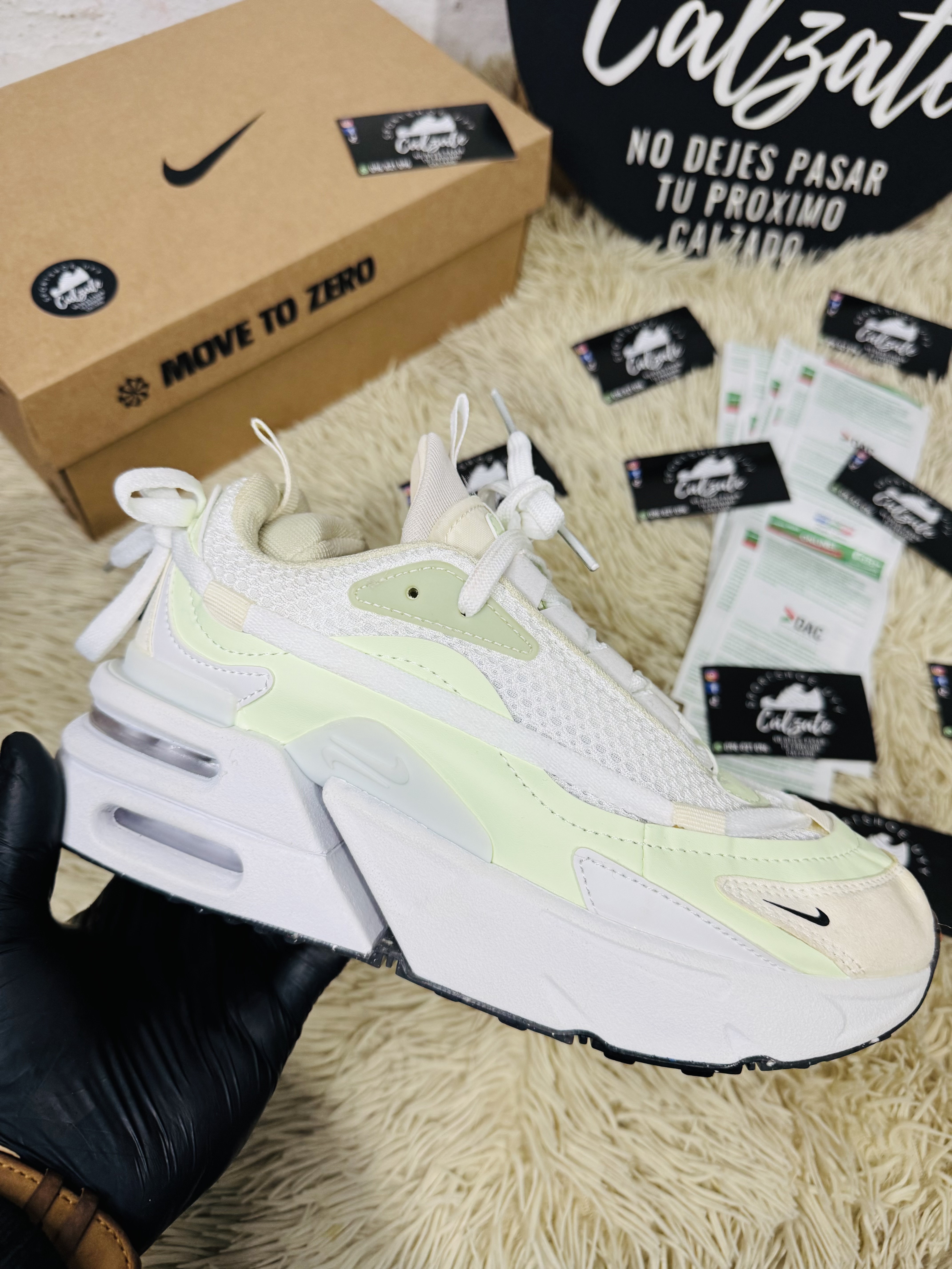 AirMax Furyosa  - Blanco verde agua 