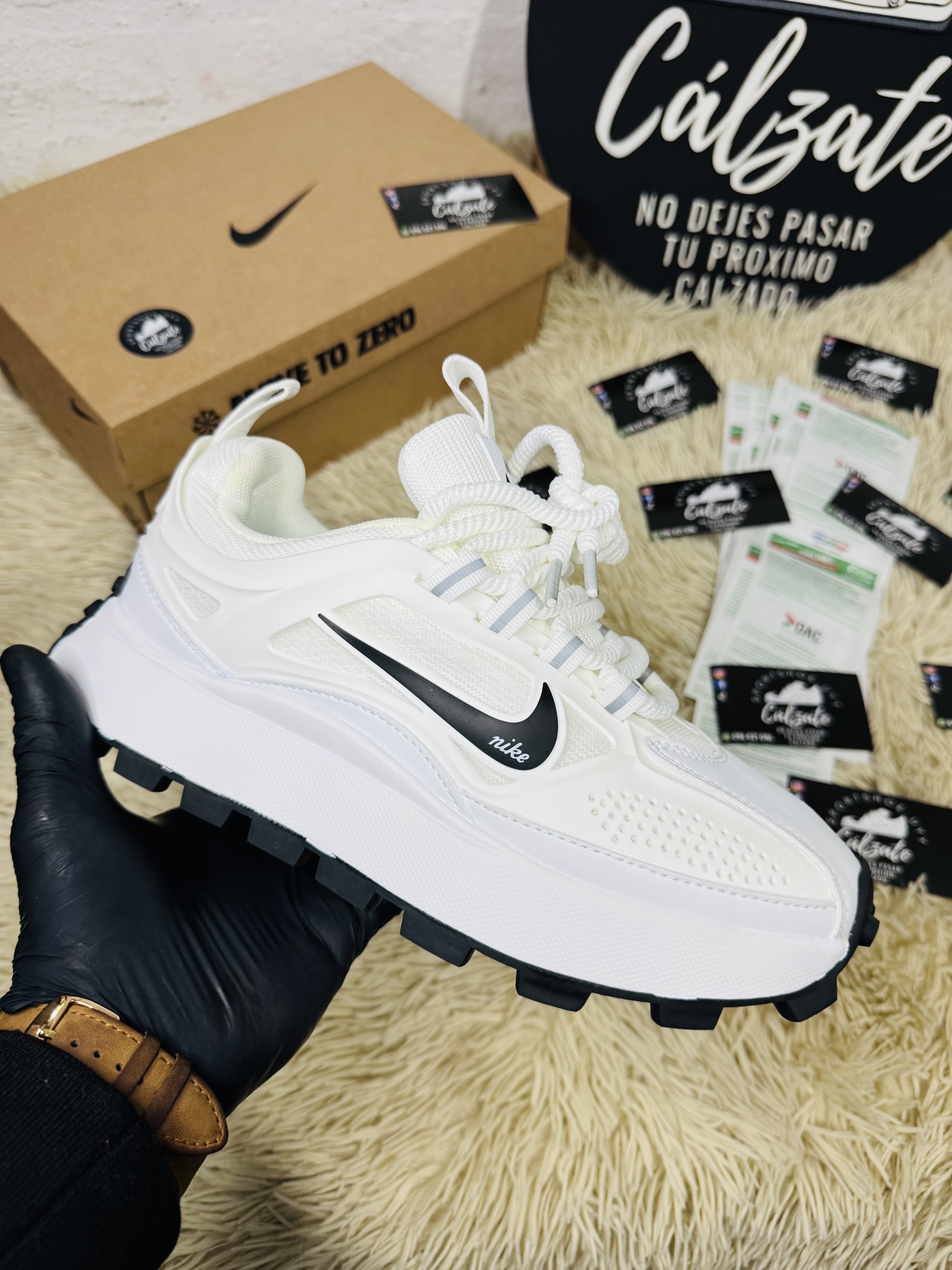 AirMax Bailleli - Blanca pipa negra 