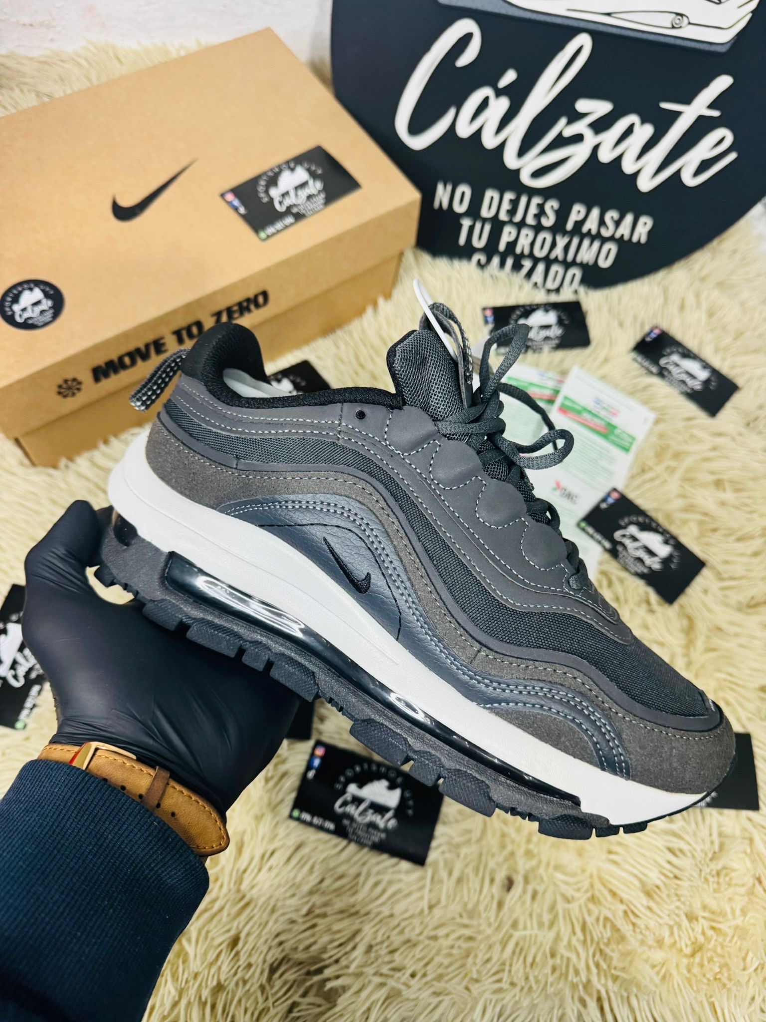 AirMax 97 Futura - Gris suela blanca 