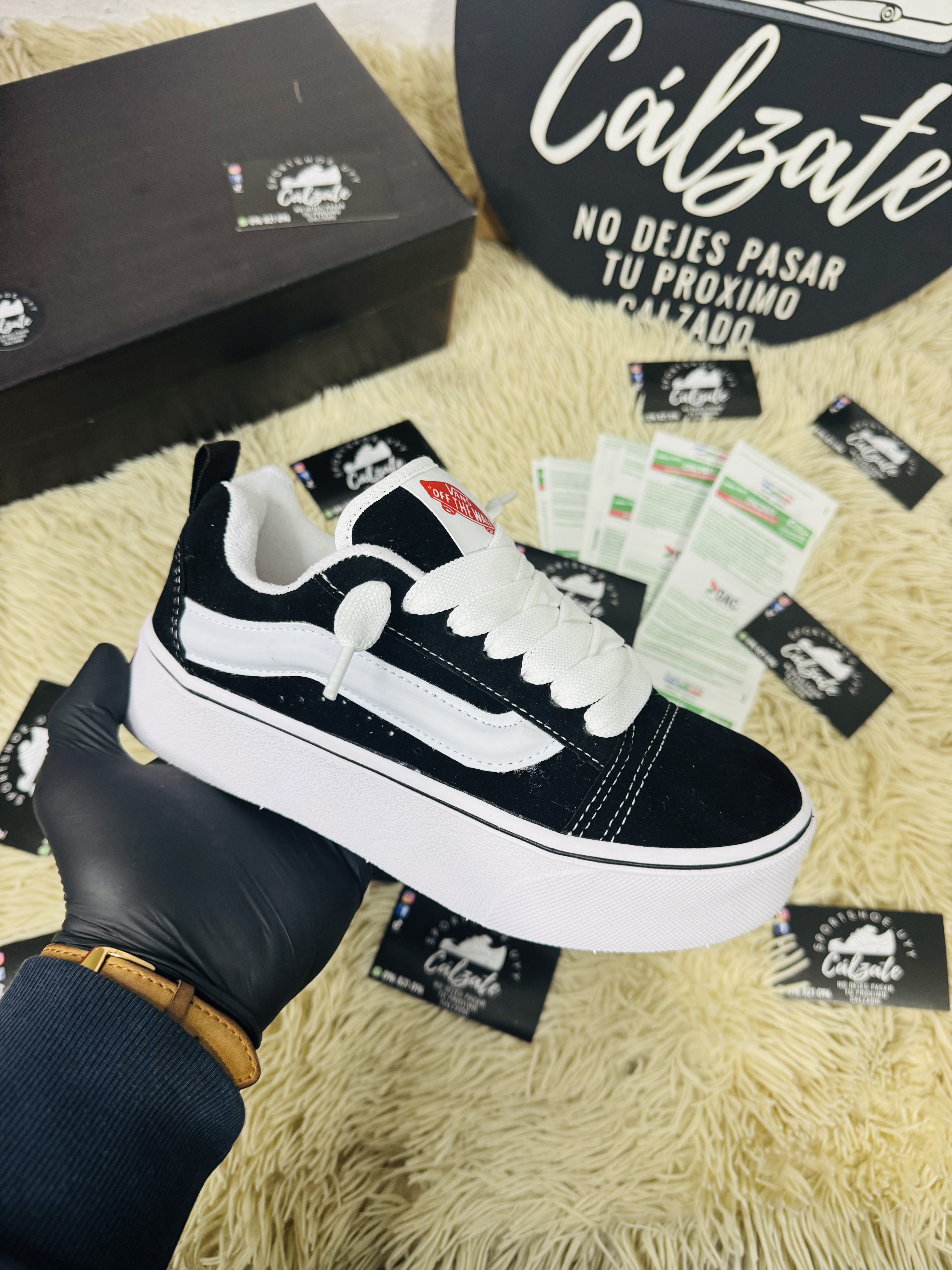 Vans KNU Stack (replik) - Negro blanco