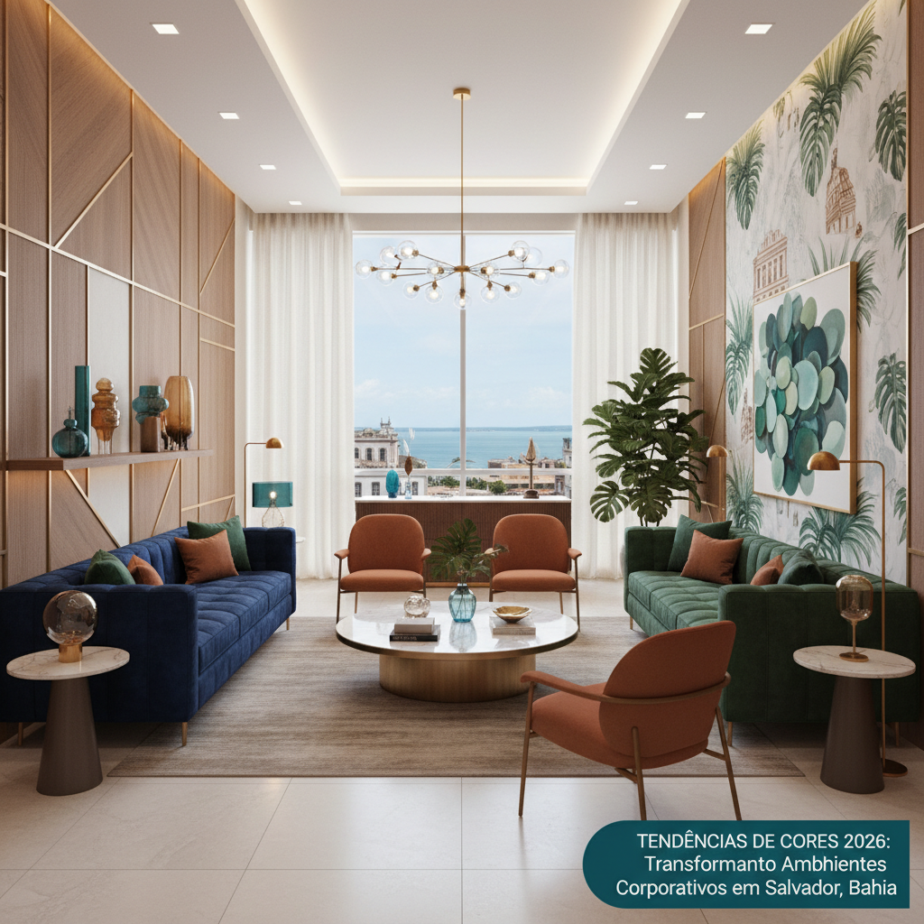 Tendências de Cores 2026: Transformando Ambientes Corporativos em Salvador, Bahia