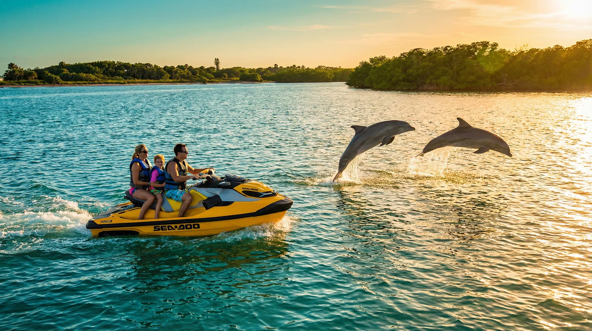 Dolphin tour on the Indian River Lagoon near Fort Pierce, Florida