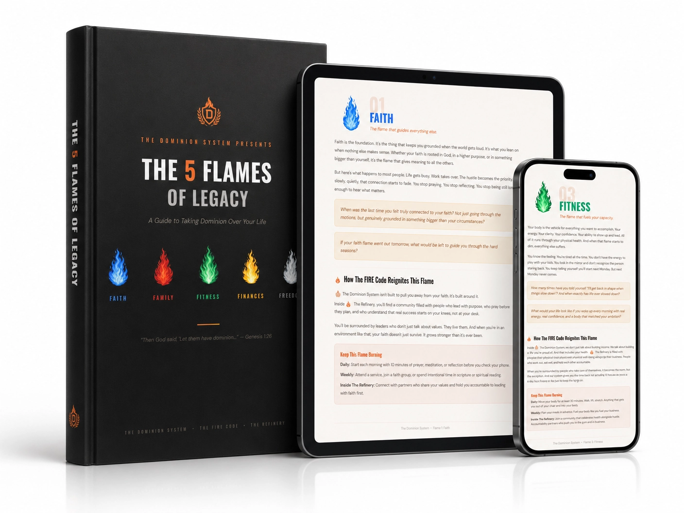 The 5 Flames of Legacy Guide — Book, Tablet & Phone