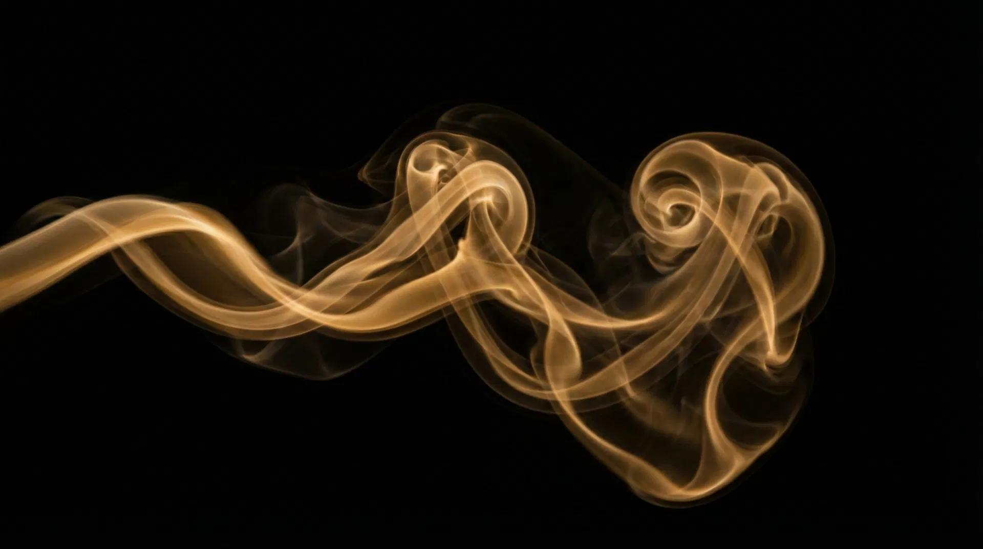 Abstract golden light trails representing voice extraction