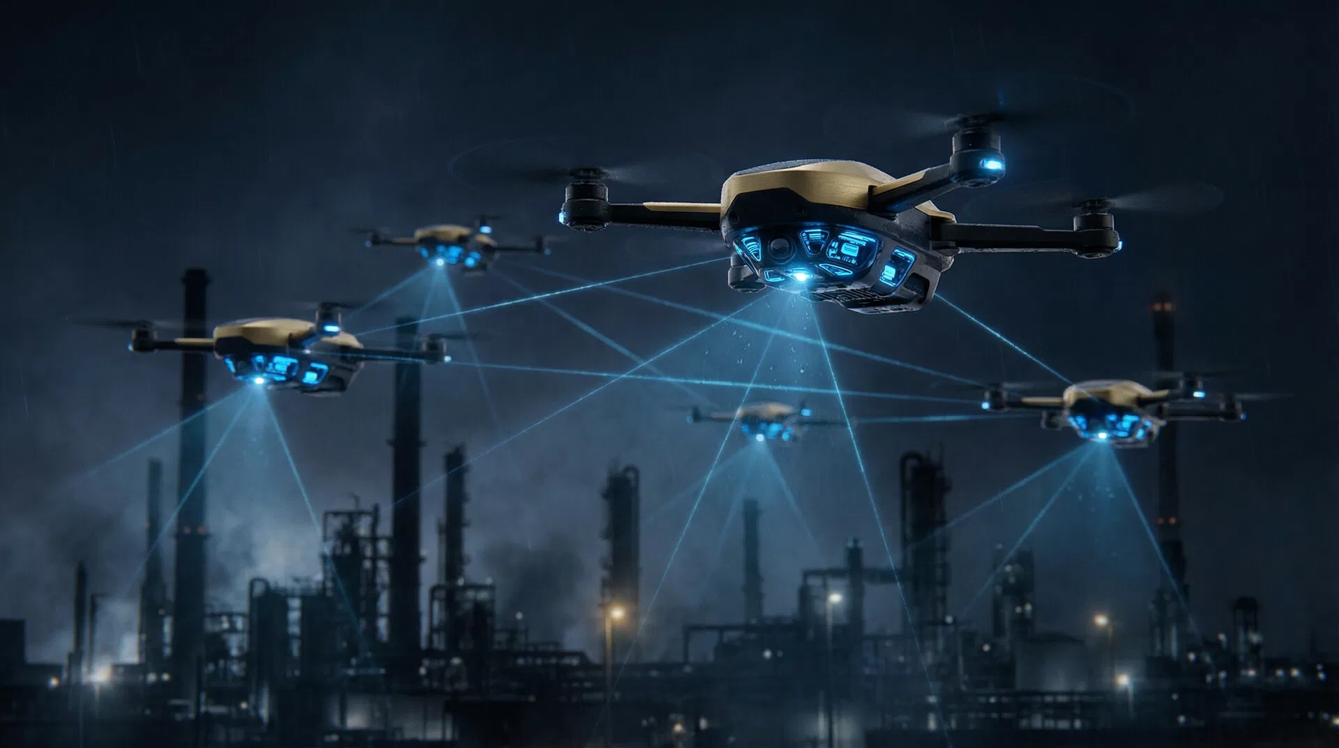 Autonomous sensor drone swarm