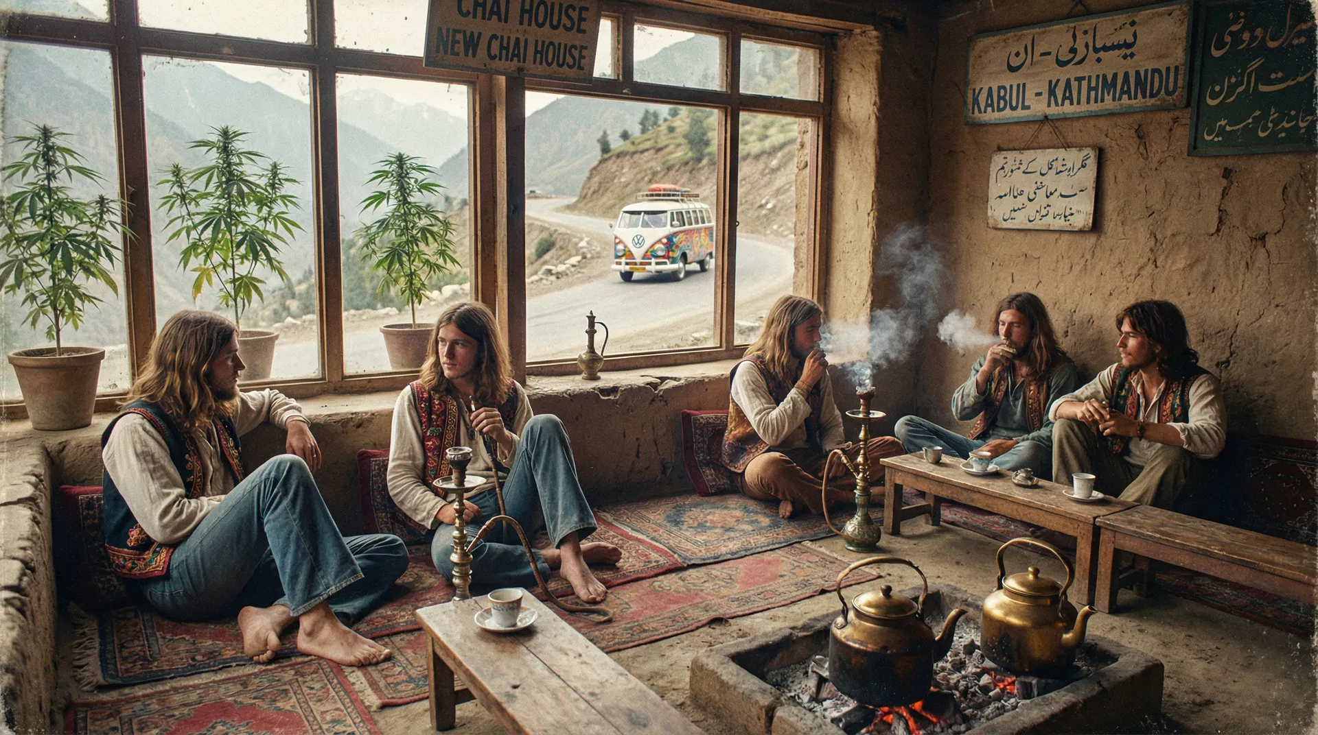 The Hippie Trail — Kabul to Kathmandu chai house, 1973