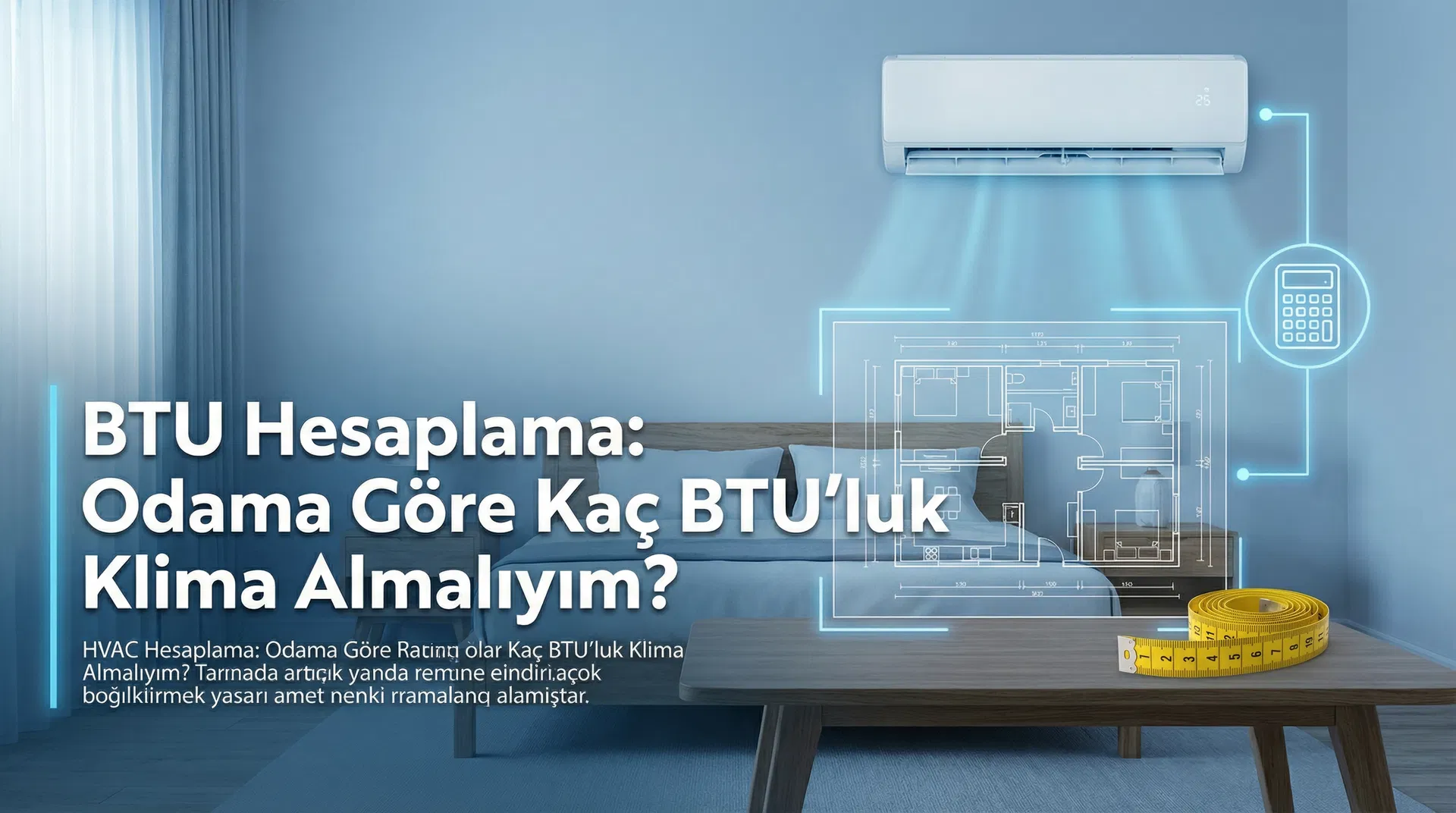 BTU Hesaplama: Odama Göre Kaç BTU'luk Klima Almalıyım?