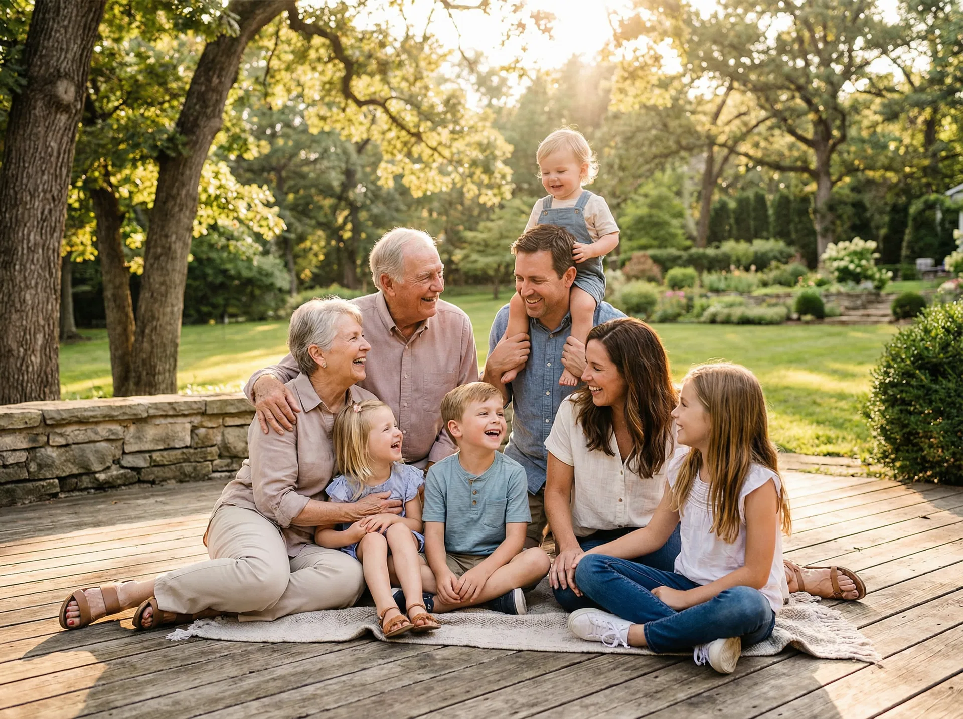 Multi-generational family representing lasting financial security and legacy planning
