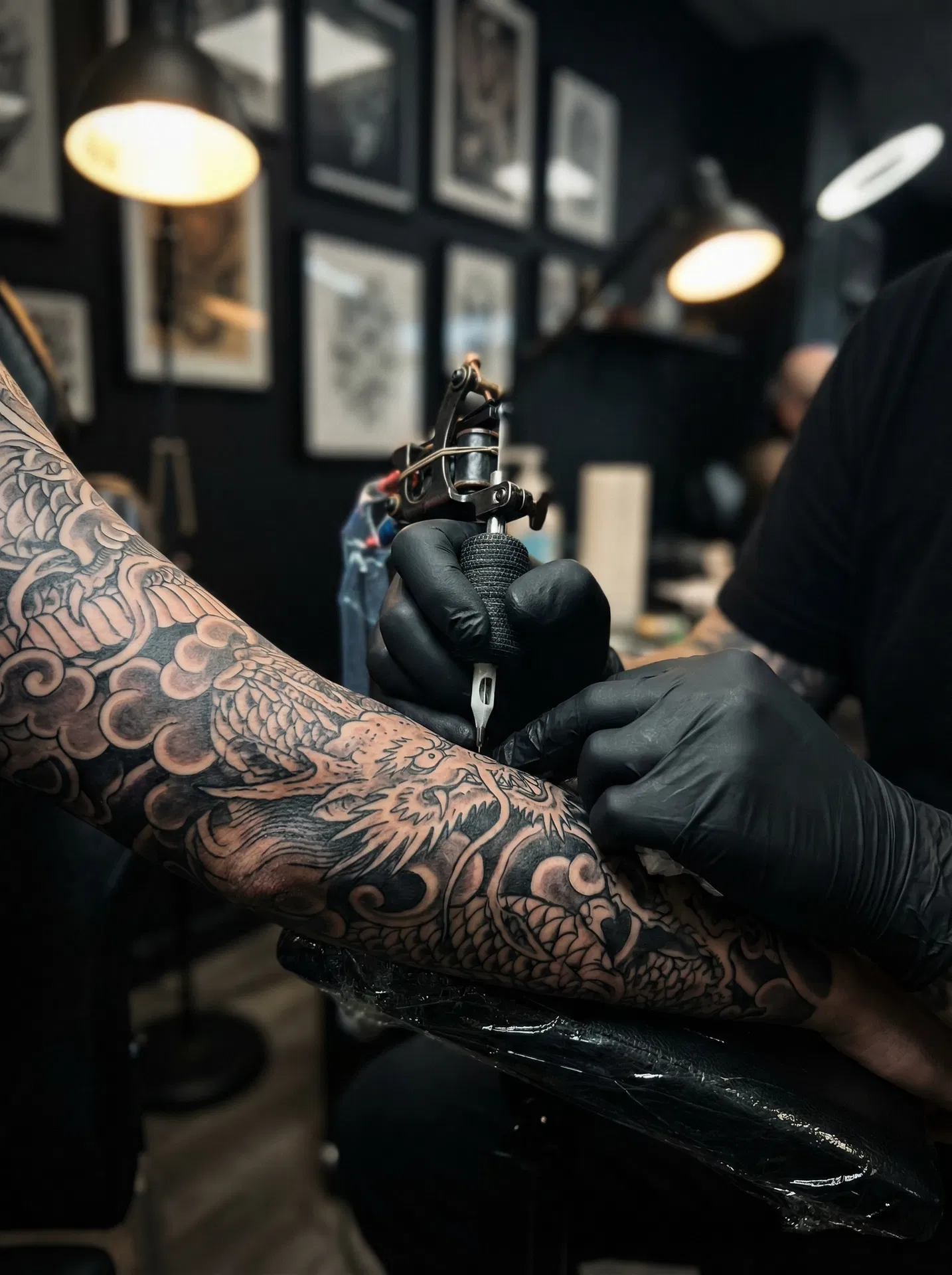 Boss Tattoos artist at work