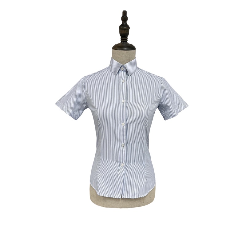 專業修身短袖條紋恤衫 - 企業制服訂造