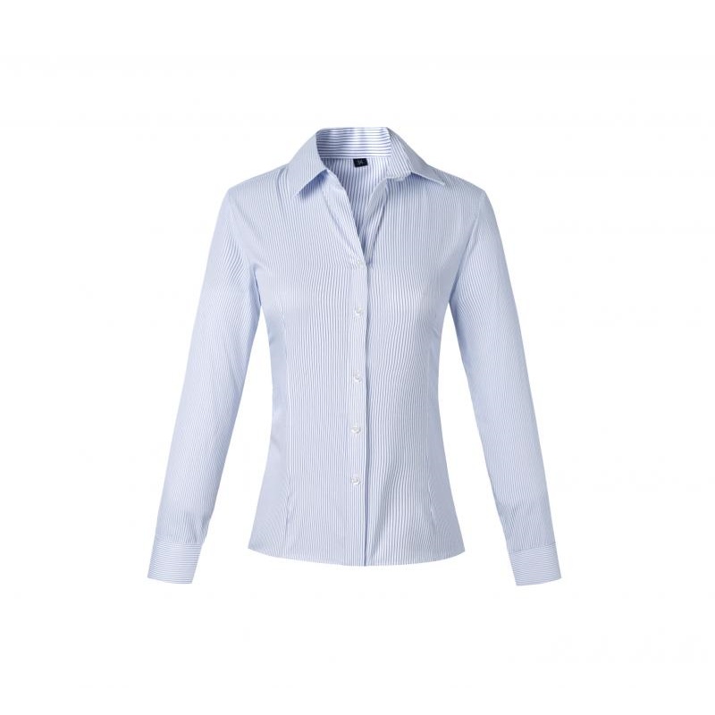 專業修身條紋女裝恤衫 – 輕盈舒適商務制服